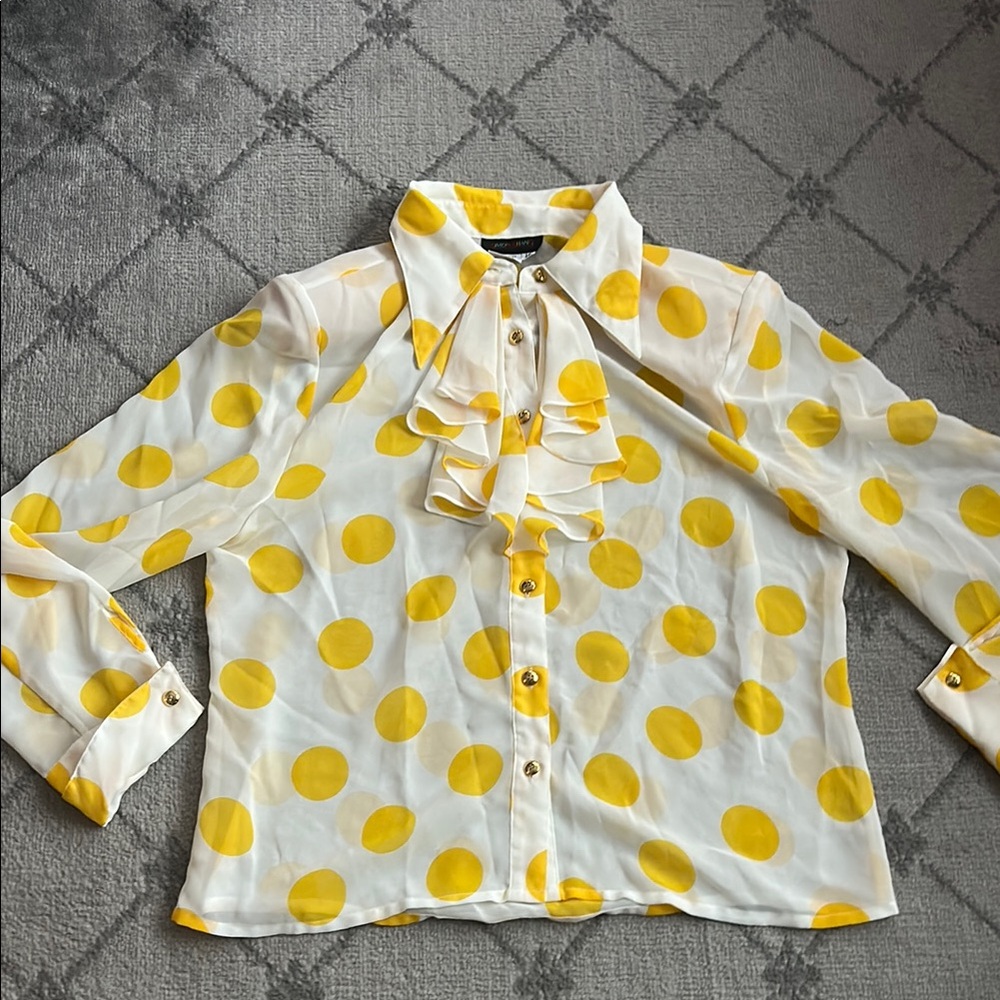 Vintage 1980’s Simon Chang Blouse with Ruffle Detail